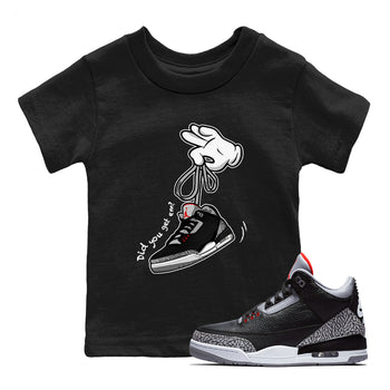3s Black Cement shirts to match jordans Cartoon Hands sneaker match tees Air Jordan 3 Retro OG Black Cement match shoes to clothes SNRT Sneaker Tees Youth Baby Black 1 tee