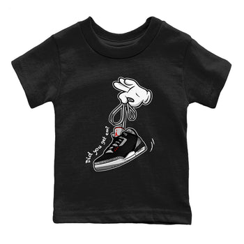 3s Black Cement shirts to match jordans Cartoon Hands sneaker match tees Air Jordan 3 Retro OG Black Cement match shoes to clothes SNRT Sneaker Tees Youth Baby Black 2 tee