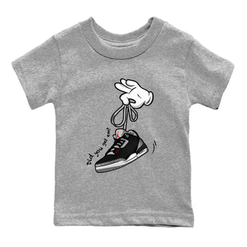 3s Black Cement shirts to match jordans Cartoon Hands sneaker match tees Air Jordan 3 Retro OG Black Cement match shoes to clothes SNRT Sneaker Tees Youth Baby Heather Grey 2 tee