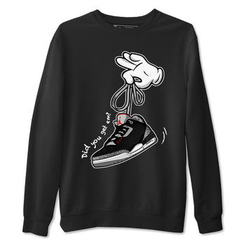 3s Black Cement shirts to match jordans Cartoon Hands sneaker match tees Air Jordan 3 Retro OG Black Cement match shoes to clothes SNRT Sneaker Tees unisex cotton Black 2 shirts