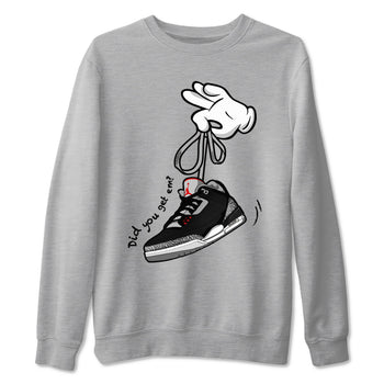 3s Black Cement shirts to match jordans Cartoon Hands sneaker match tees Air Jordan 3 Retro OG Black Cement match shoes to clothes SNRT Sneaker Tees unisex cotton Heather Grey 2 shirts