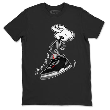 3s Black Cement shirts to match jordans Cartoon Hands sneaker match tees Air Jordan 3 Retro OG Black Cement match shoes to clothes SNRT Sneaker Tees unisex cotton Black 2 shirts