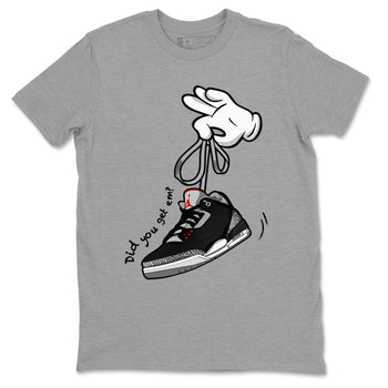 3s Black Cement shirts to match jordans Cartoon Hands sneaker match tees Air Jordan 3 Retro OG Black Cement match shoes to clothes SNRT Sneaker Tees unisex cotton Heather Grey 2 shirts