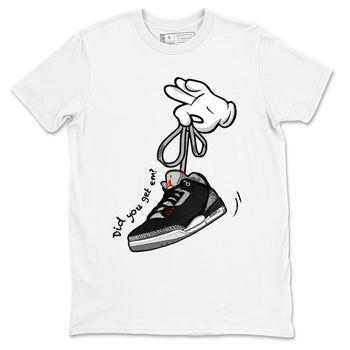 3s Black Cement shirts to match jordans Cartoon Hands sneaker match tees Air Jordan 3 Retro OG Black Cement match shoes to clothes SNRT Sneaker Tees unisex cotton White 2 shirts