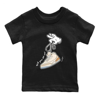 Best Christmas gifts for sneakerheads  – Sneaker Tees To Match Air Jordan 3 Champagne and Oysters Sneakers – Cartoon Hands Kids T-Shirt Black 2