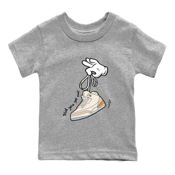 Best Christmas gifts for sneakerheads  – Sneaker Tees To Match Air Jordan 3 Champagne and Oysters Sneakers – Cartoon Hands Kids T-Shirt Heather Grey 2