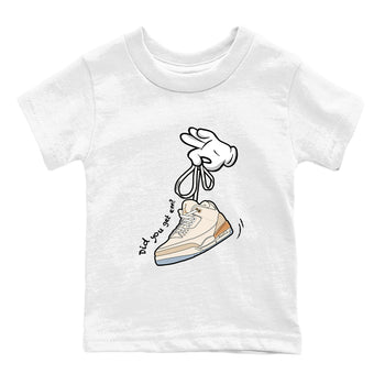 Best Christmas gifts for sneakerheads  – Sneaker Tees To Match Air Jordan 3 Champagne and Oysters Sneakers – Cartoon Hands Kids T-Shirt White 2