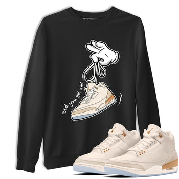 Best Christmas gifts for sneakerheads  – Sneaker Tees To Match Air Jordan 3 Champagne and Oysters Sneakers – Cartoon Hands Graphic Tee Black 1