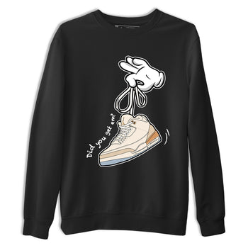 Best Christmas gifts for sneakerheads  – Sneaker Tees To Match Air Jordan 3 Champagne and Oysters Sneakers – Cartoon Hands Graphic Tee Black 2