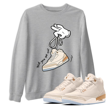 Best Christmas gifts for sneakerheads  – Sneaker Tees To Match Air Jordan 3 Champagne and Oysters Sneakers – Cartoon Hands Graphic Tee Heather Grey 1