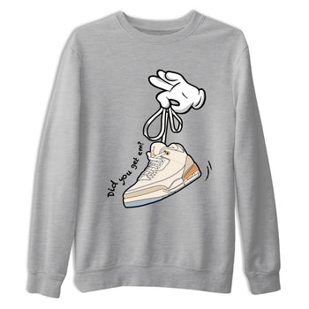 Best Christmas gifts for sneakerheads  – Sneaker Tees To Match Air Jordan 3 Champagne and Oysters Sneakers – Cartoon Hands Graphic Tee Heather Grey 2