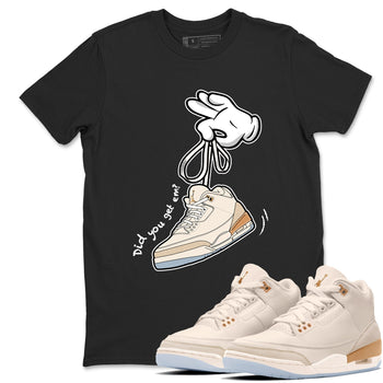 Best Christmas gifts for sneakerheads  – Sneaker Tees To Match Air Jordan 3 Champagne and Oysters Sneakers – Cartoon Hands Graphic Tee Black 1