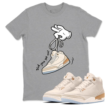 Best Christmas gifts for sneakerheads  – Sneaker Tees To Match Air Jordan 3 Champagne and Oysters Sneakers – Cartoon Hands Graphic Tee Heather Grey 1
