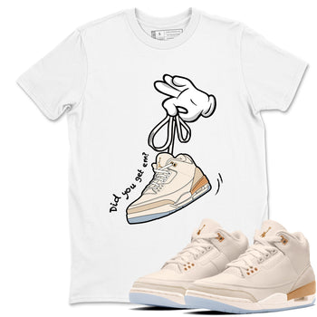Best Christmas gifts for sneakerheads  – Sneaker Tees To Match Air Jordan 3 Champagne and Oysters Sneakers – Cartoon Hands Graphic Tee White 1
