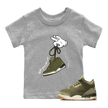 Sneaker Threads – Sneaker Threads To Match Air Jordan 3 Family Affair Shoes – Cartoon Hands Kids T-Shirt Heather Grey 1