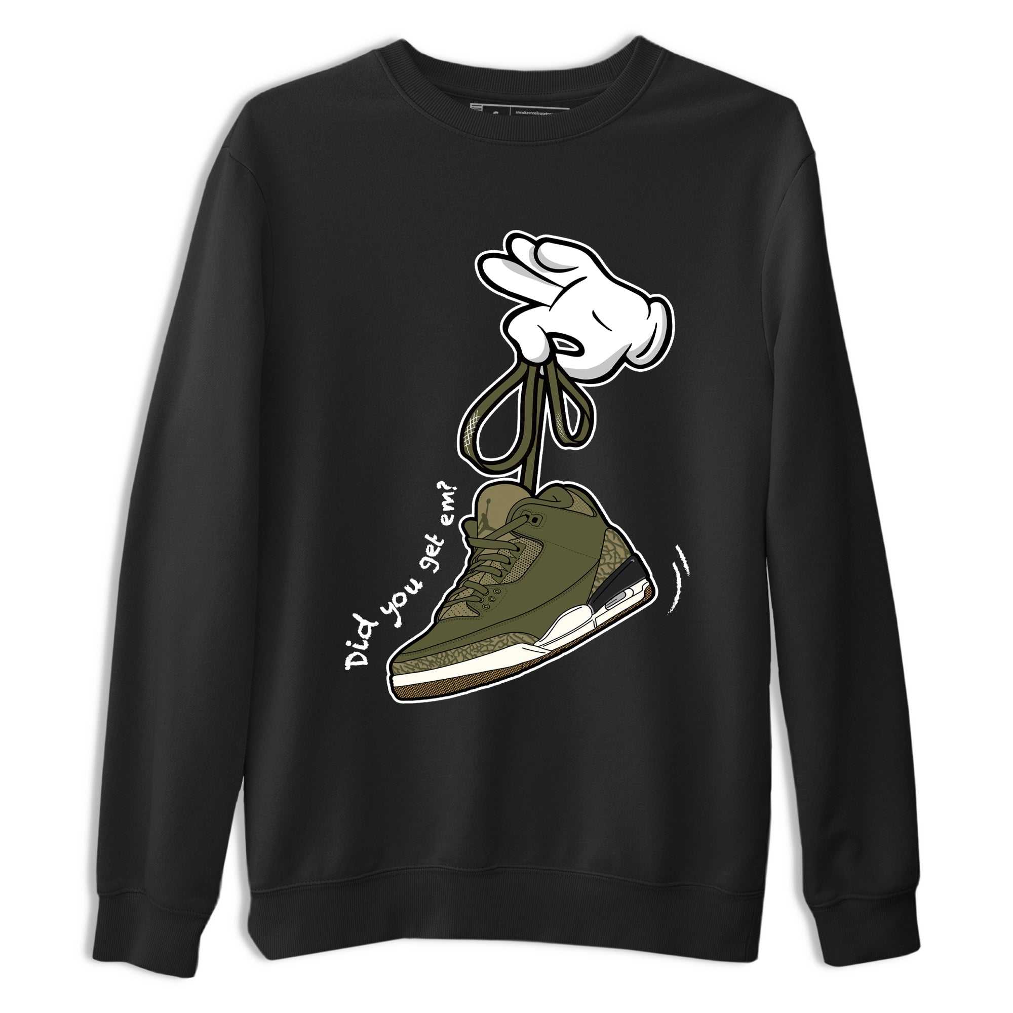 Sneaker Threads – Sneaker Threads To Match Air Jordan 3 Family Affair Shoes – Cartoon Hands Tee Black 2