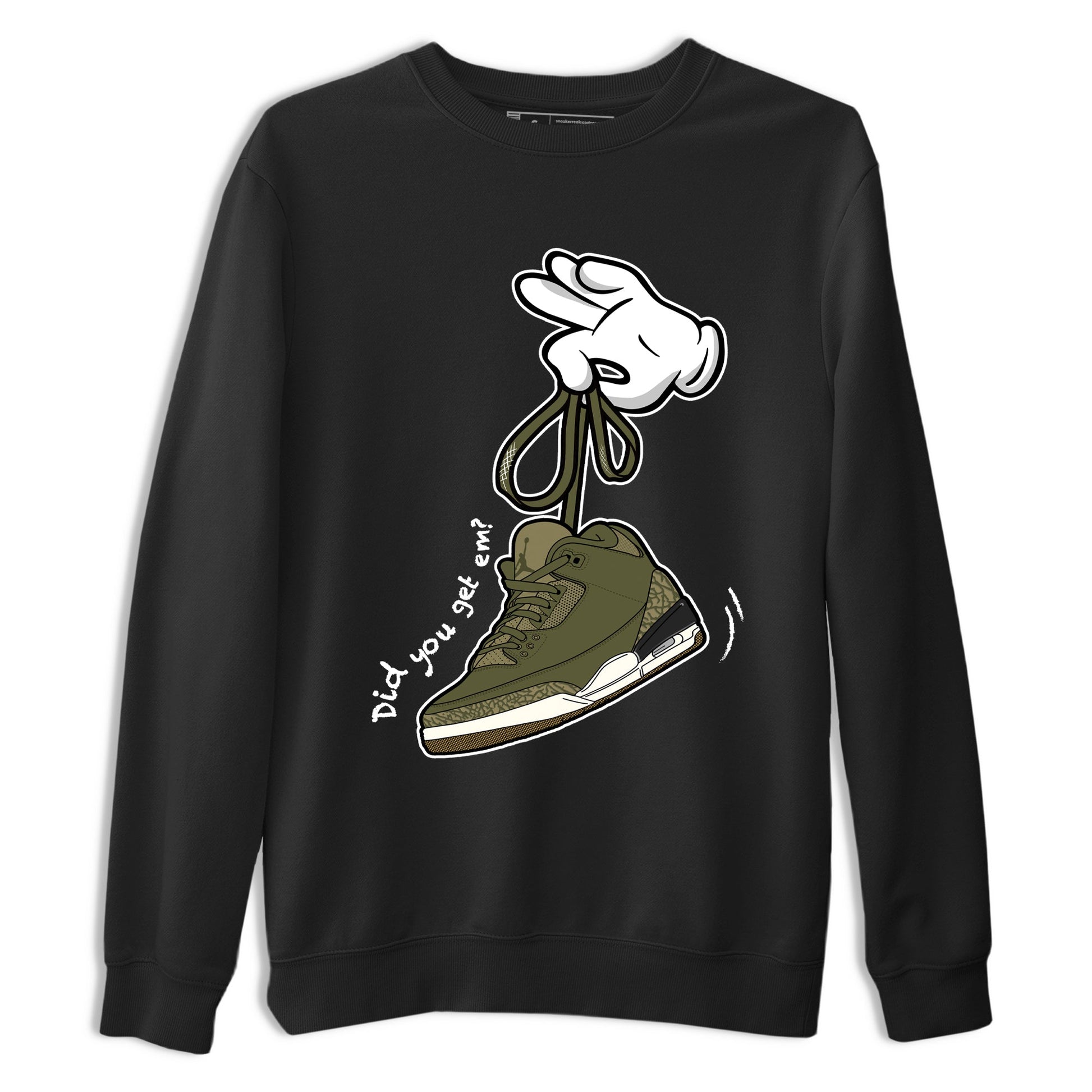 Sneaker Threads – Sneaker Threads To Match Air Jordan 3 Family Affair Shoes – Cartoon Hands Tee Black 2