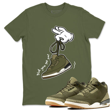 Sneaker Threads – Sneaker Threads To Match Air Jordan 3 Family Affair Shoes – Cartoon Hands Tee Military Green 1