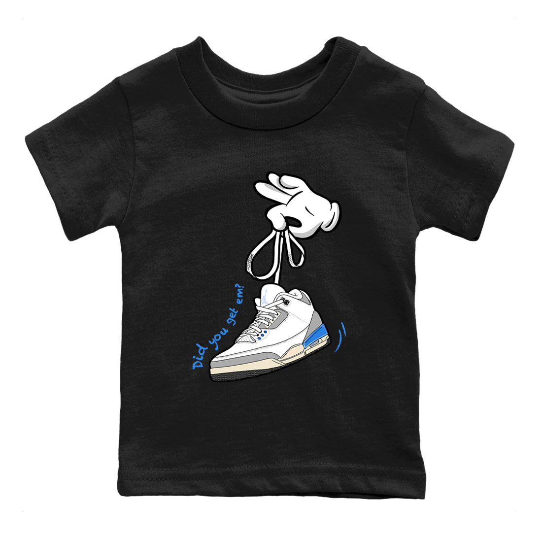 Air Jordan 3 Lucky Shorts shirts to match jordans Cartoon Hands sneaker match tees Air Jordan 3 Retro Lucky Shorts match shoes to clothes SNRT Sneaker Tees Youth Baby Black 2 tee