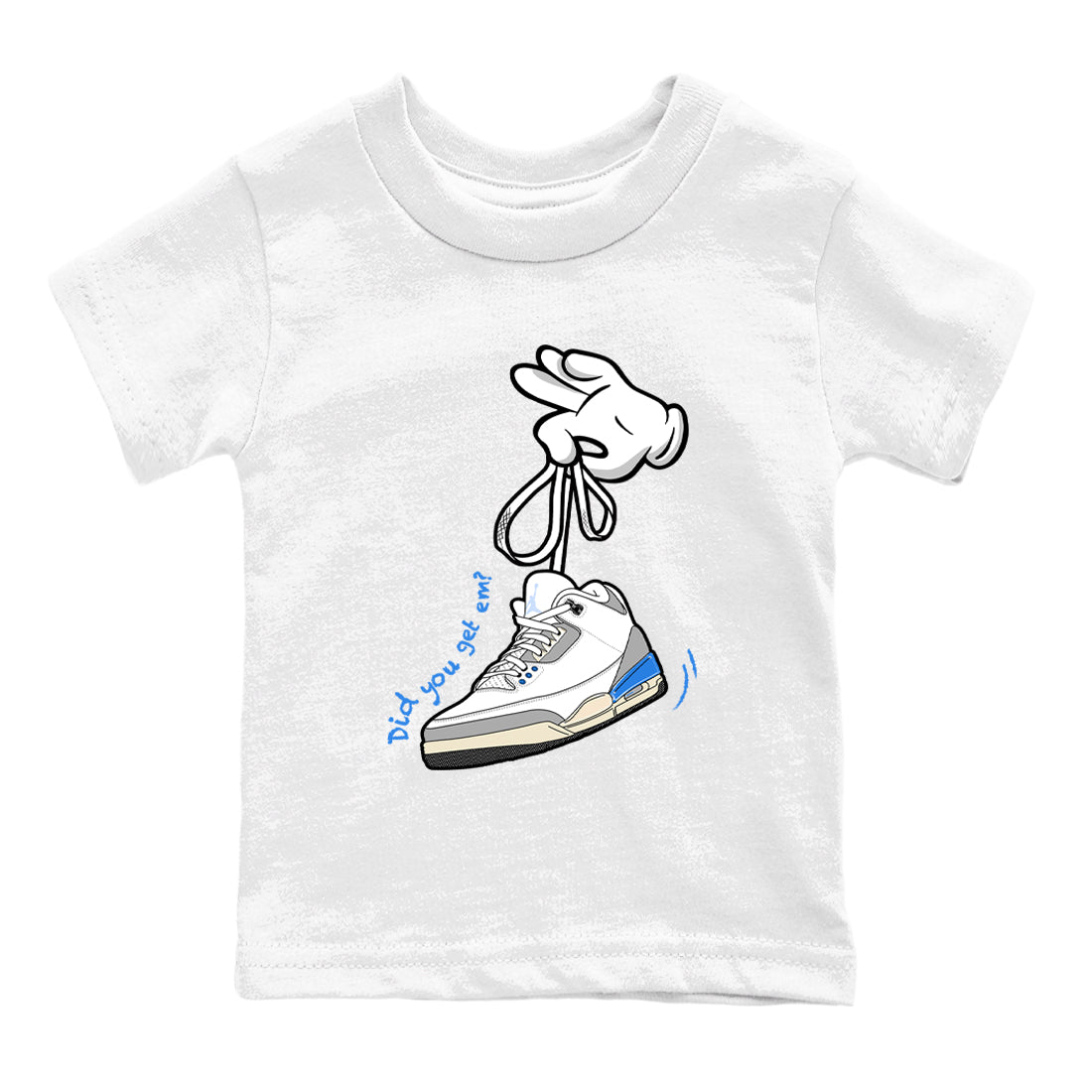 Air Jordan 3 Lucky Shorts shirts to match jordans Cartoon Hands sneaker match tees Air Jordan 3 Retro Lucky Shorts match shoes to clothes SNRT Sneaker Tees Youth Baby White 2 tee