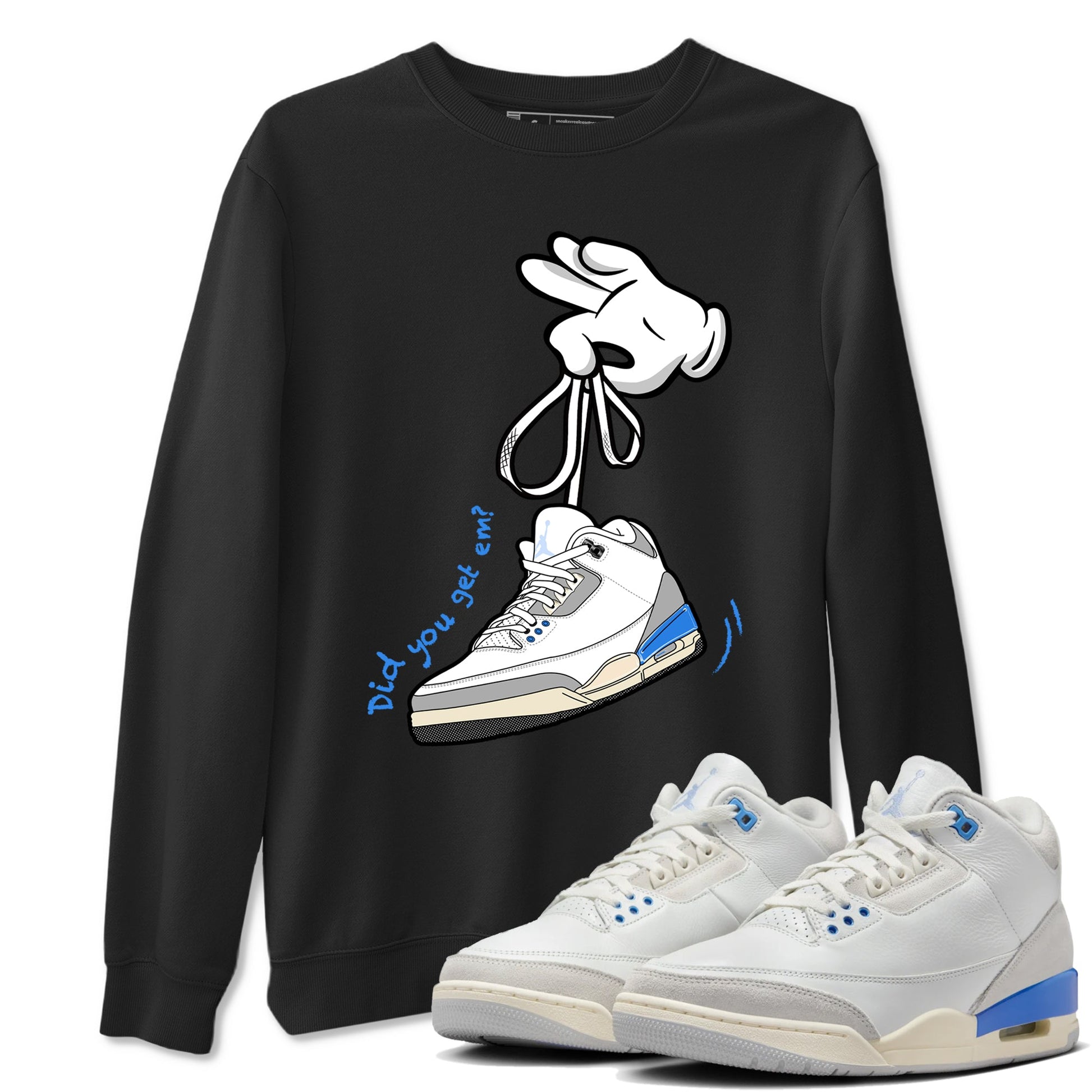 Air Jordan 3 Lucky Shorts shirts to match jordans Cartoon Hands sneaker match tees Air Jordan 3 Retro Lucky Shorts match shoes to clothes SNRT Sneaker Tees unisex cotton Black 1 shirts