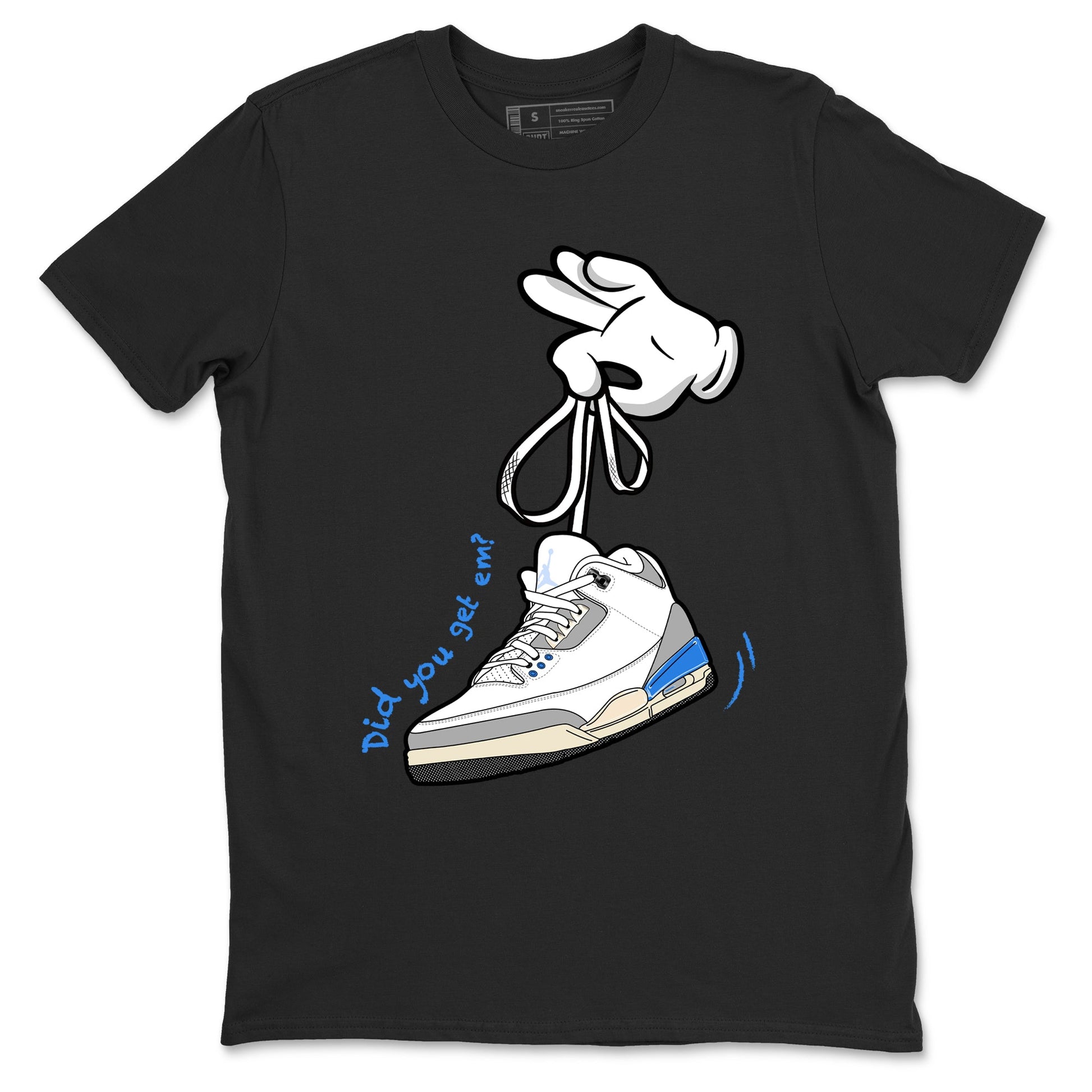 Air Jordan 3 Lucky Shorts shirts to match jordans Cartoon Hands sneaker match tees Air Jordan 3 Retro Lucky Shorts match shoes to clothes SNRT Sneaker Tees unisex cotton Black 2 shirts