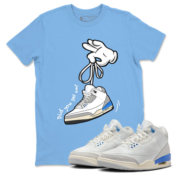 Air Jordan 3 Lucky Shorts shirts to match jordans Cartoon Hands sneaker match tees Air Jordan 3 Retro Lucky Shorts match shoes to clothes SNRT Sneaker Tees unisex cotton Carolina Blue 1 shirts