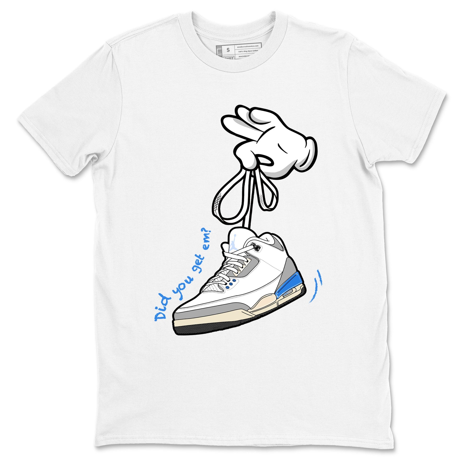 Air Jordan 3 Lucky Shorts shirts to match jordans Cartoon Hands sneaker match tees Air Jordan 3 Retro Lucky Shorts match shoes to clothes SNRT Sneaker Tees unisex cotton White 2 shirts