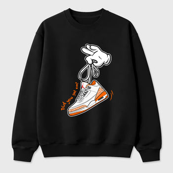 Sneaker match tees – Sneaker Tees To Match Air Jordan 3 Orange Citrus Shoes – Cartoon Hands Tee Black 2