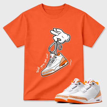 Sneaker match tees – Sneaker Tees To Match Air Jordan 3 Orange Citrus Shoes – Cartoon Hands Tee Orange 1