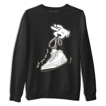 Cartoon Hands sneaker match t-shirt styled to complete your fit with the Air Jordan 3 Pure Money sneakers, shown in Black 2.