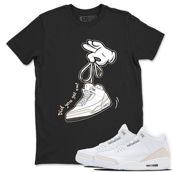 Cartoon Hands sneaker match t-shirt styled to complete your fit with the Air Jordan 3 Pure Money sneakers, shown in Black 1.