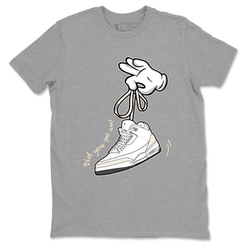 Cartoon Hands sneaker match t-shirt styled to complete your fit with the Air Jordan 3 Pure Money sneakers, shown in Heather Grey 2.
