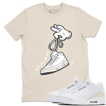 Cartoon Hands sneaker match t-shirt styled to complete your fit with the Air Jordan 3 Pure Money sneakers, shown in Natural 1.