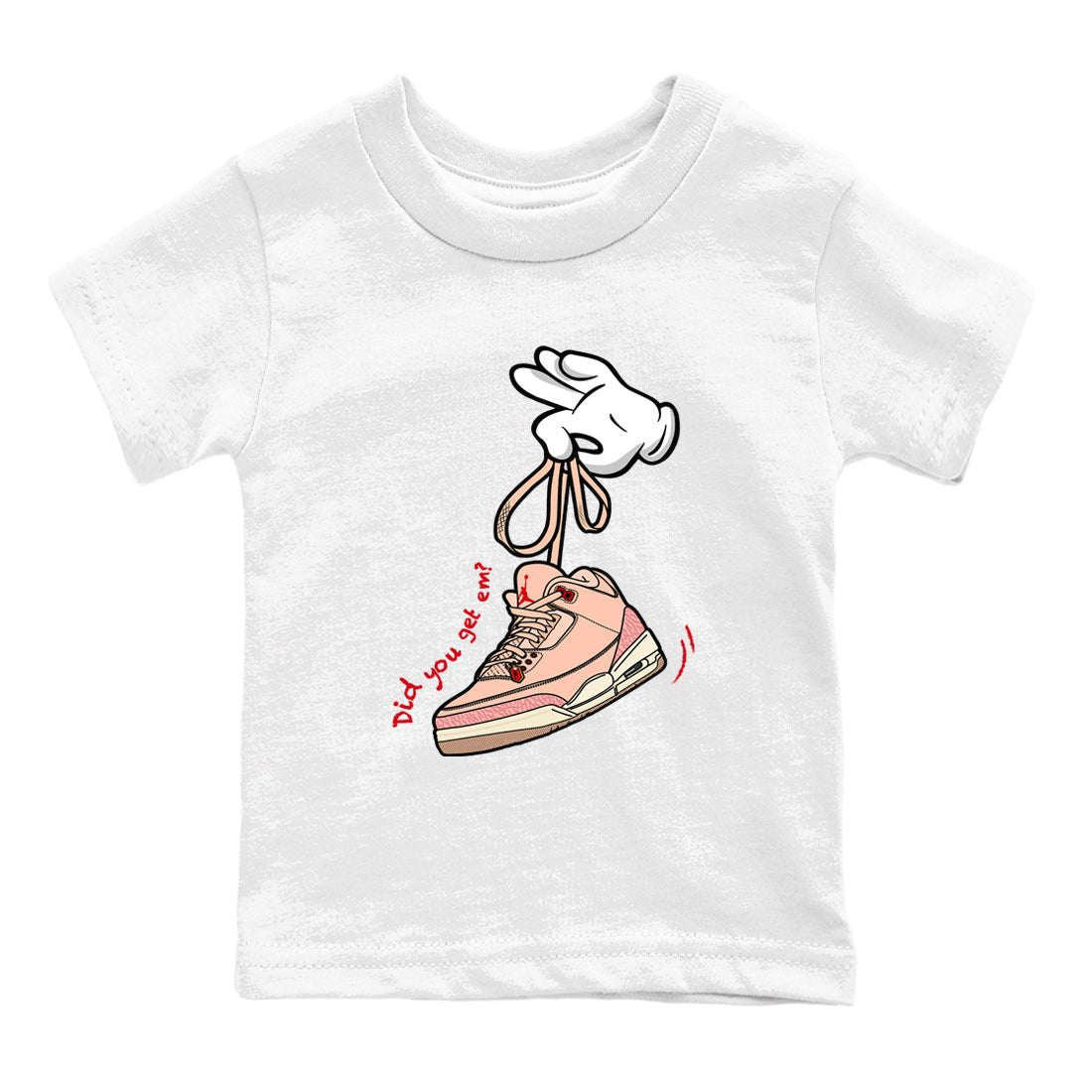 3s Valentines Day shirts to match jordans Cartoon Hands best t shirts to wear with jordans Air Jordan 3 Valentines Day match shoes to clothes SNRT Sneaker Tees Youth Baby White 2 tee