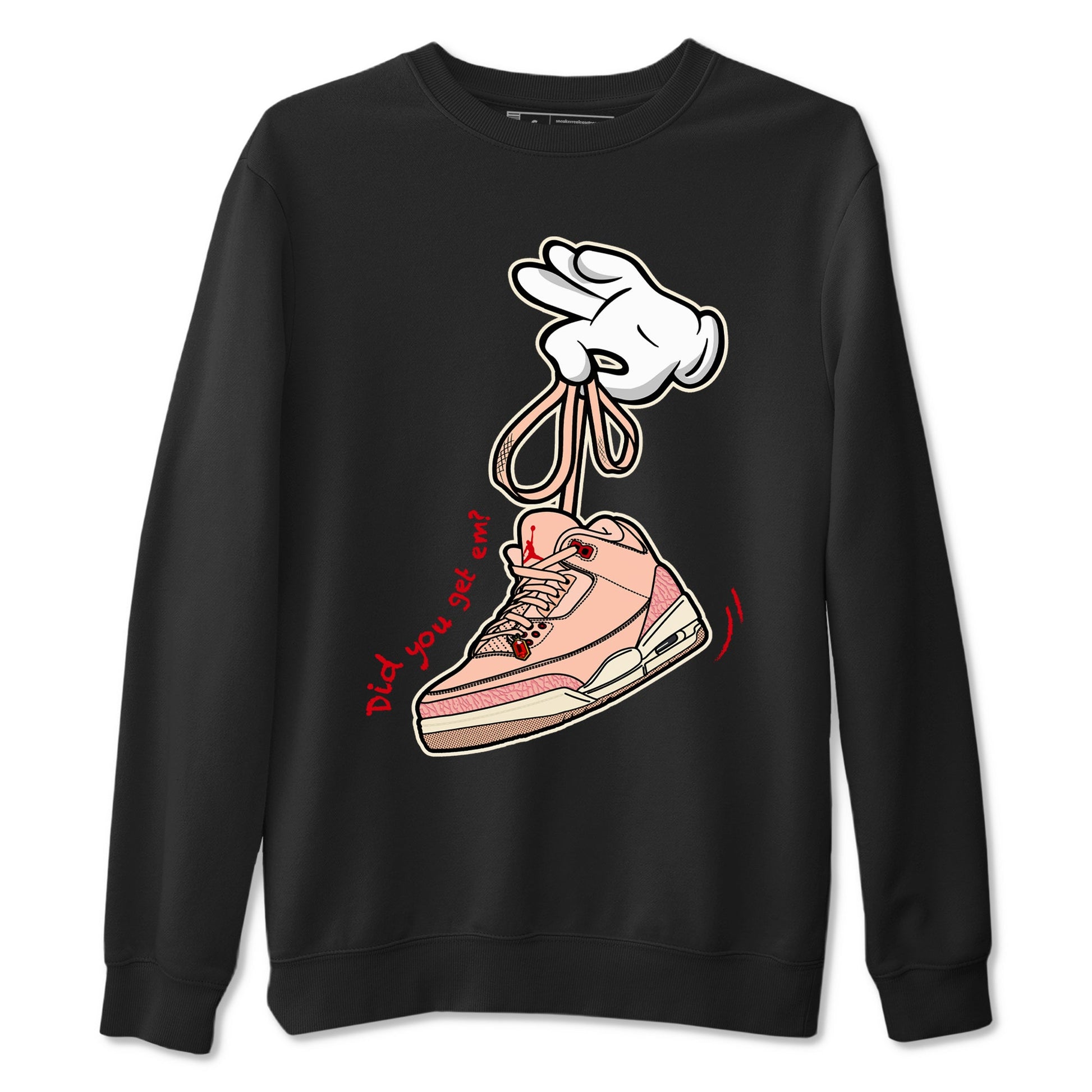 3s Valentines Day shirts to match jordans Cartoon Hands best t shirts to wear with jordans Air Jordan 3 Valentines Day match shoes to clothes SNRT Sneaker Tees unisex cotton Black 2 shirts