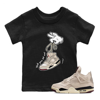 4s A Ma Maniere x Fossil Stone shirts to match jordans Cartoon Hands sneaker match tees Air Jordan 4 A Ma Maniere x Fossil Stone match shoes to clothes SNRT Sneaker Tees Youth Baby Black 1 tee