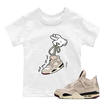 4s A Ma Maniere x Fossil Stone shirts to match jordans Cartoon Hands sneaker match tees Air Jordan 4 A Ma Maniere x Fossil Stone match shoes to clothes SNRT Sneaker Tees Youth Baby White 1 tee