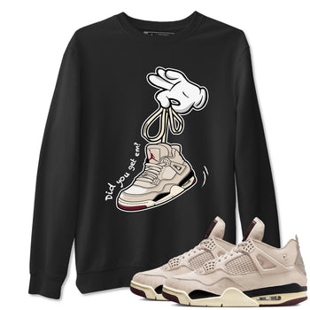 4s A Ma Maniere x Fossil Stone shirts to match jordans Cartoon Hands sneaker match tees Air Jordan 4 A Ma Maniere x Fossil Stone match shoes to clothes SNRT Sneaker Tees unisex cotton Black 1 shirts