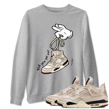 4s A Ma Maniere x Fossil Stone shirts to match jordans Cartoon Hands sneaker match tees Air Jordan 4 A Ma Maniere x Fossil Stone match shoes to clothes SNRT Sneaker Tees unisex cotton Heather Grey 1 shirts