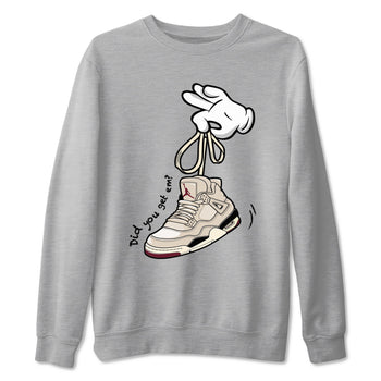 4s A Ma Maniere x Fossil Stone shirts to match jordans Cartoon Hands sneaker match tees Air Jordan 4 A Ma Maniere x Fossil Stone match shoes to clothes SNRT Sneaker Tees unisex cotton Heather Grey 2 shirts