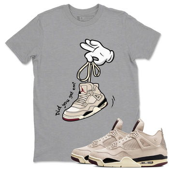 4s A Ma Maniere x Fossil Stone shirts to match jordans Cartoon Hands sneaker match tees Air Jordan 4 A Ma Maniere x Fossil Stone match shoes to clothes SNRT Sneaker Tees unisex cotton Heather Grey 1 shirts