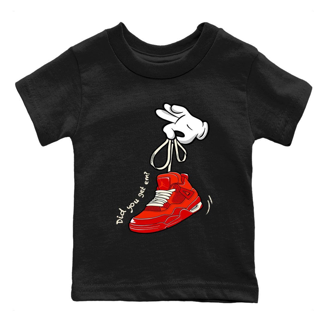 4s Brick By Brick best t shirts to wear with jordans Cartoon Hands sneaker match tees Nigel Sylvester x Air Jordan 4 Brick by Brick match shoes to clothes SNRT Sneaker Tees Youth Baby Black 2 tee