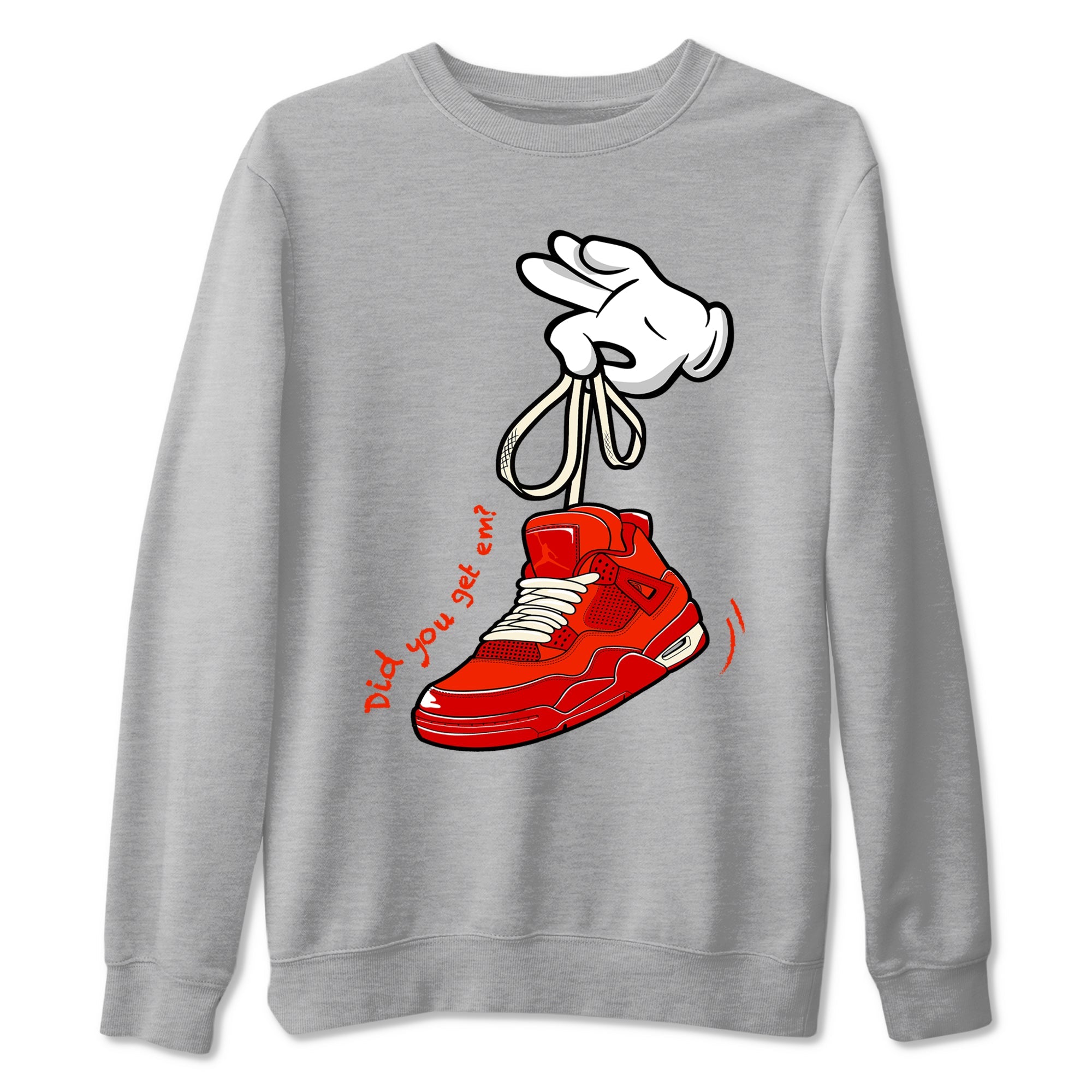 4s Brick By Brick best t shirts to wear with jordans Cartoon Hands sneaker match tees Nigel Sylvester x Air Jordan 4 Brick by Brick match shoes to clothes SNRT Sneaker Tees unisex cotton Heather Grey 2 shirts