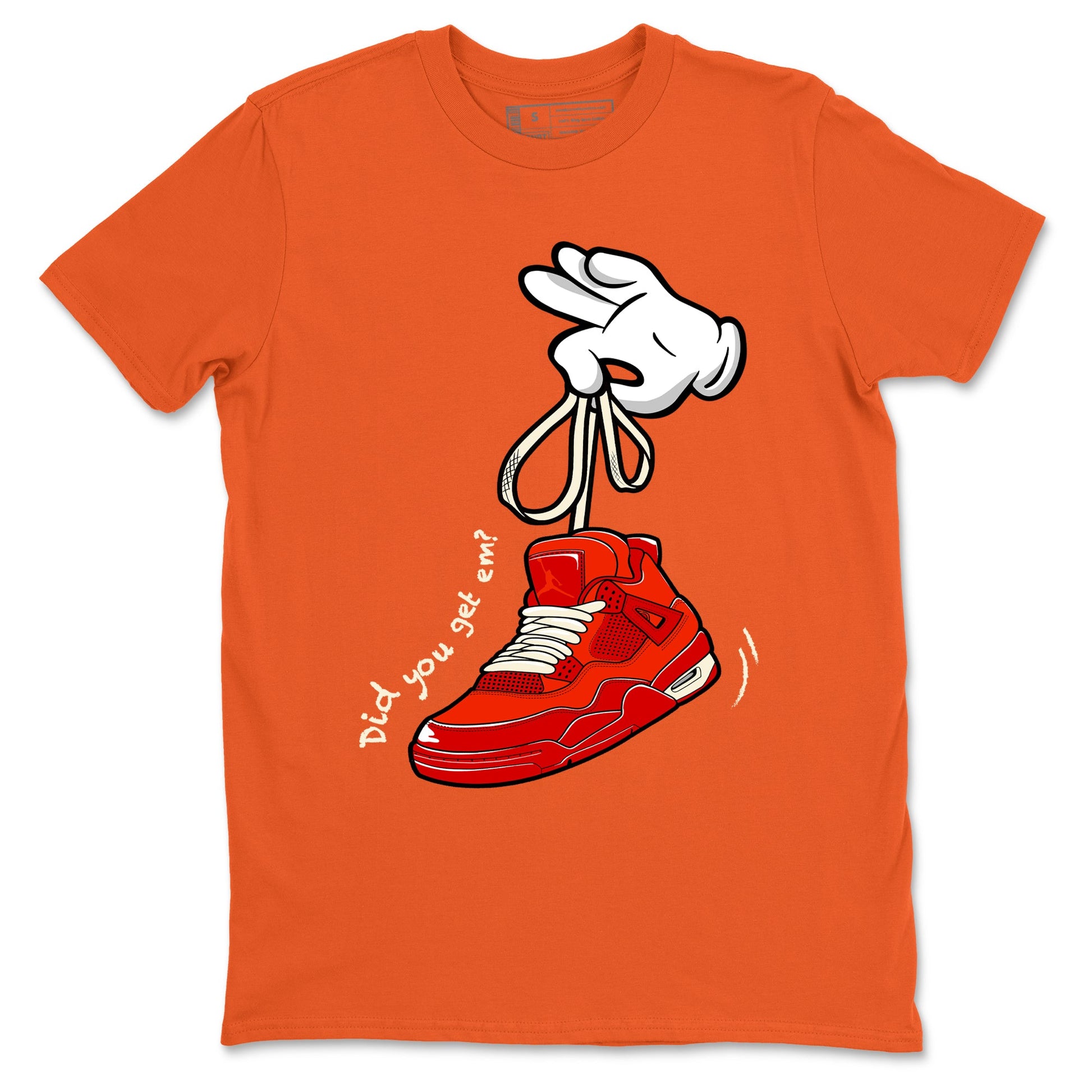 4s Brick By Brick best t shirts to wear with jordans Cartoon Hands sneaker match tees Nigel Sylvester x Air Jordan 4 Brick by Brick match shoes to clothes SNRT Sneaker Tees unisex cotton Orange 2 shirts