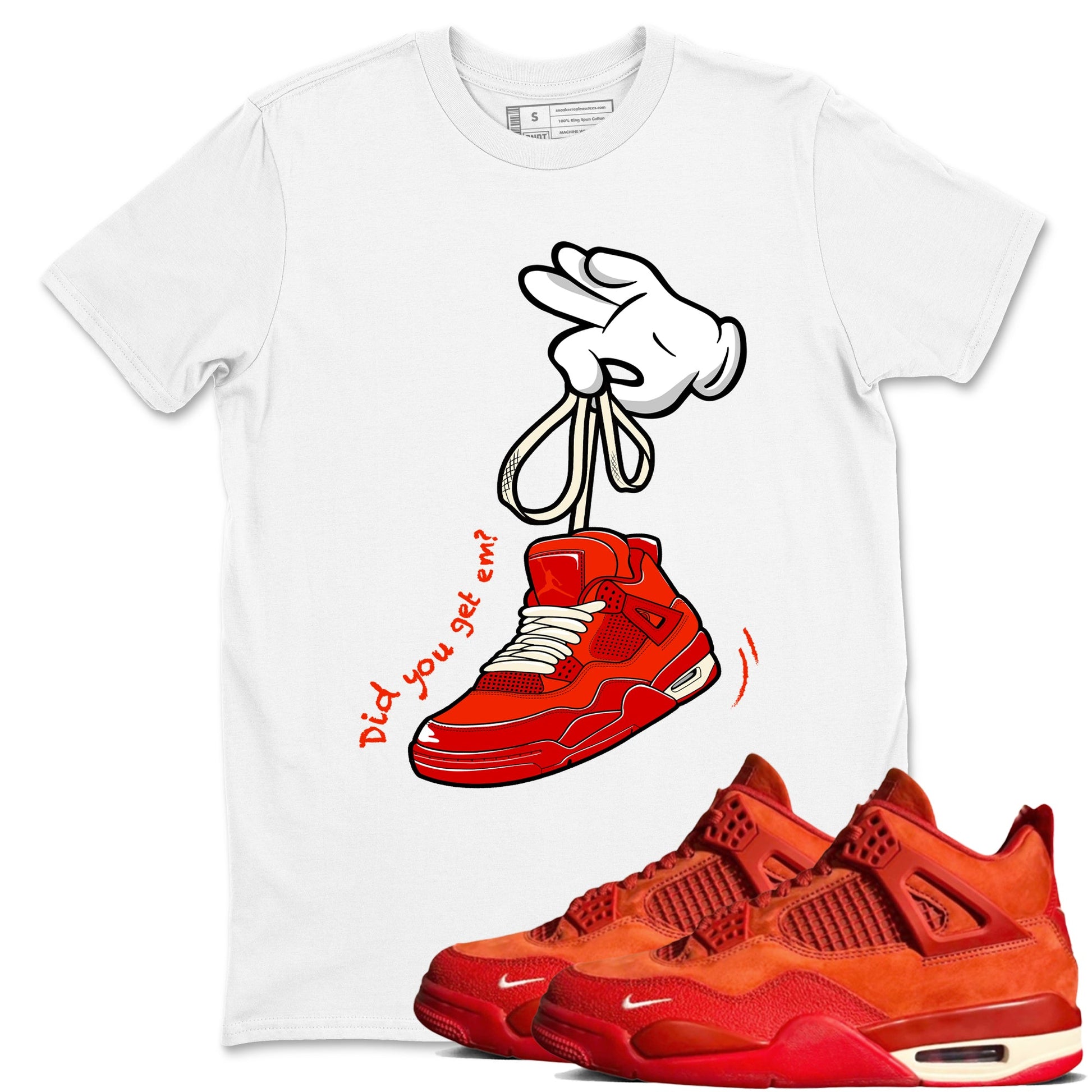 4s Brick By Brick best t shirts to wear with jordans Cartoon Hands sneaker match tees Nigel Sylvester x Air Jordan 4 Brick by Brick match shoes to clothes SNRT Sneaker Tees unisex cotton White 1 shirts