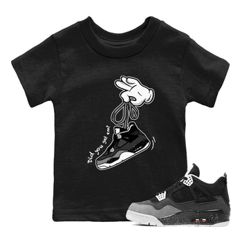 4s Fear shirts to match jordans Cartoon Hands sneaker match tees Air Jordan 4 Retro Fear match shoes to clothes SNRT Sneaker Tees Youth Baby Black 1 tee