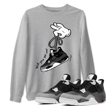 4s Fear shirts to match jordans Cartoon Hands sneaker match tees Air Jordan 4 Retro Fear match shoes to clothes SNRT Sneaker Tees unisex cotton Heather Grey 1 shirts