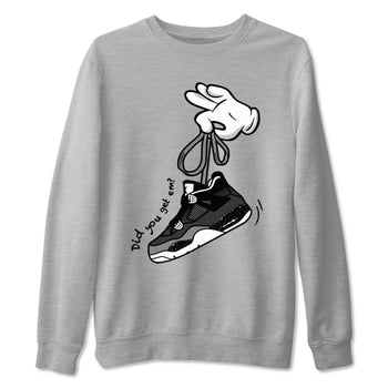 4s Fear shirts to match jordans Cartoon Hands sneaker match tees Air Jordan 4 Retro Fear match shoes to clothes SNRT Sneaker Tees unisex cotton Heather Grey 2 shirts