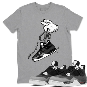 4s Fear shirts to match jordans Cartoon Hands sneaker match tees Air Jordan 4 Retro Fear match shoes to clothes SNRT Sneaker Tees unisex cotton Heather Grey 1 shirts